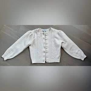 & Other Stories Cream Cable Knit Cardigan